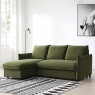 Reversible Chaise Storage Sofabed In Velvet - Evie