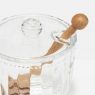 Bee Glass Honey Pot & Wooden Drizzler