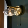 Satin Brass Bathroom Wall Light - Mod