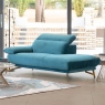 LHF Chaise Longue In Leather - Ancona