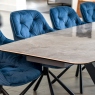 180cm Extending Dining Table In Light Grey Ceramic - Cassino