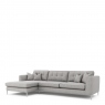Large LHF Chaise Standard Back Sofa In Fabric - Colorado