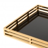 Serving Tray In Gold Frame Black Glass - Eichholtz Giacomo