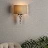 Selby Polished Nickel & Glass Wall Light - Laura Ashley