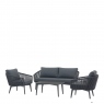 2 Seat Sofa Set In Rope Effect Anthracite - Cuba