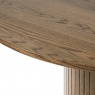 120Øcm Round Dining Table In Smoked Oak Finish - Eden