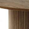120Øcm Round Dining Table In Smoked Oak Finish - Eden