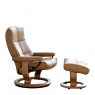 Chair & Footstool With Classic Base In Leather - Stressless David