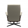 Chair & Footstool With Cross Base In Leather - Stressless David
