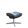 Chair & Footstool With Cross Base In Leather - Stressless David