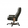 Medium Chair With Wood Office Base In Leather - Stressless David