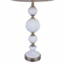 Croxden White Ribbed Glass & Antique Brass Table Lamp - Laura Ashley