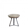 Round Lamp Table Reclaimed Bamboo Top - Largo