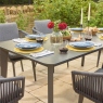 Rectangular Dining Table And 6 Chairs In Rope Effect Anthracite - Cuba
