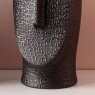 Black Textured Face Vase - Rapa Nui