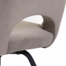 Swivel Dining Chair In Mink Velvet - Nova