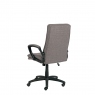 Desk Chair In Basel Light Grey & Brown Fabric - Owen