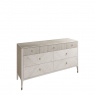 7 Drawer Wide Chest In Stone Finish - Dynasty