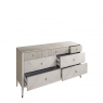 7 Drawer Wide Chest In Stone Finish - Dynasty