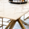 200cm Dining Table In White Marble - Thebes