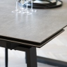 160cm Extending Dining Table Cement Ceramic Top - Valdone