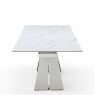 160cm Extending Dining Table With Matt White Ceramic Top - Malaga