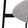 Bar Stool In Grey Fabric With Black Legs - Max