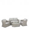2 Seat Sofa Set - Light Grey Rattan - Oyster Bay