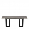 180cm Extending Dining Table With Concrete Effect Top - Seattle