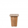 Lamp Table in Mango Wood with Travertine Top - Hickory