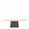 180cm Extending Dining Table With White Ceramic Top - Turin