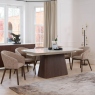 180cm Extending Dining Table With White Ceramic Top - Turin