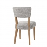 Dining Chair In Grey Boucle Fabric With Oak Leg - Carter