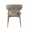 Dining Chair In Grey Fabric With Oak leg - Huxton