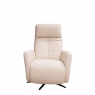 Swivel Recliner Chair In Leather - Cayenne