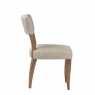 Dining Chair In Grey Leather With Oak leg - Carter