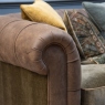 Loveseat In Fabric & Leather Mix - Eastwood