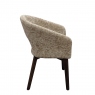 Dining Chair In Light Brown Fabric - Turin