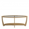 Oval Coffee Table With Glass Top - Contour