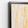 Framed Canvas - Brush of Gold on Black