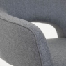 Swivel Dining Chair In Fabric - Luna