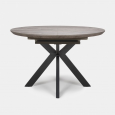 Rochester - 120Øcm Smart Top Round Extending Dining Table In Oak Finish