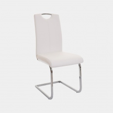 Naples - Cantilever Dining Chair In Faux Leather