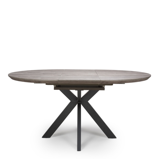 120Øcm Smart Top Round Extending Dining Table In Oak Finish - Rochester