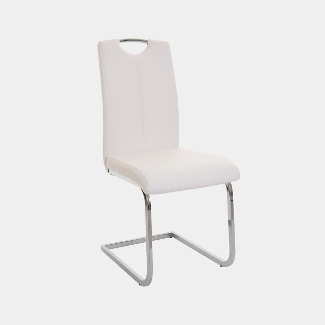 Faux Leather Cantilever Dining Chair - Naples